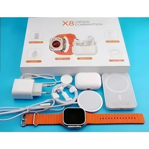 𝐗𝟖 𝐒𝐦𝐚𝐫𝐭𝐰𝐚𝐭𝐜𝐡 𝐰𝐢𝐭𝐡 𝐏𝐨𝐰𝐞𝐫 𝐁𝐚𝐧𝐤 𝐚𝐧𝐝 𝐀𝐢𝐫𝐩𝐨𝐝𝐬 𝐩𝐫𝐨